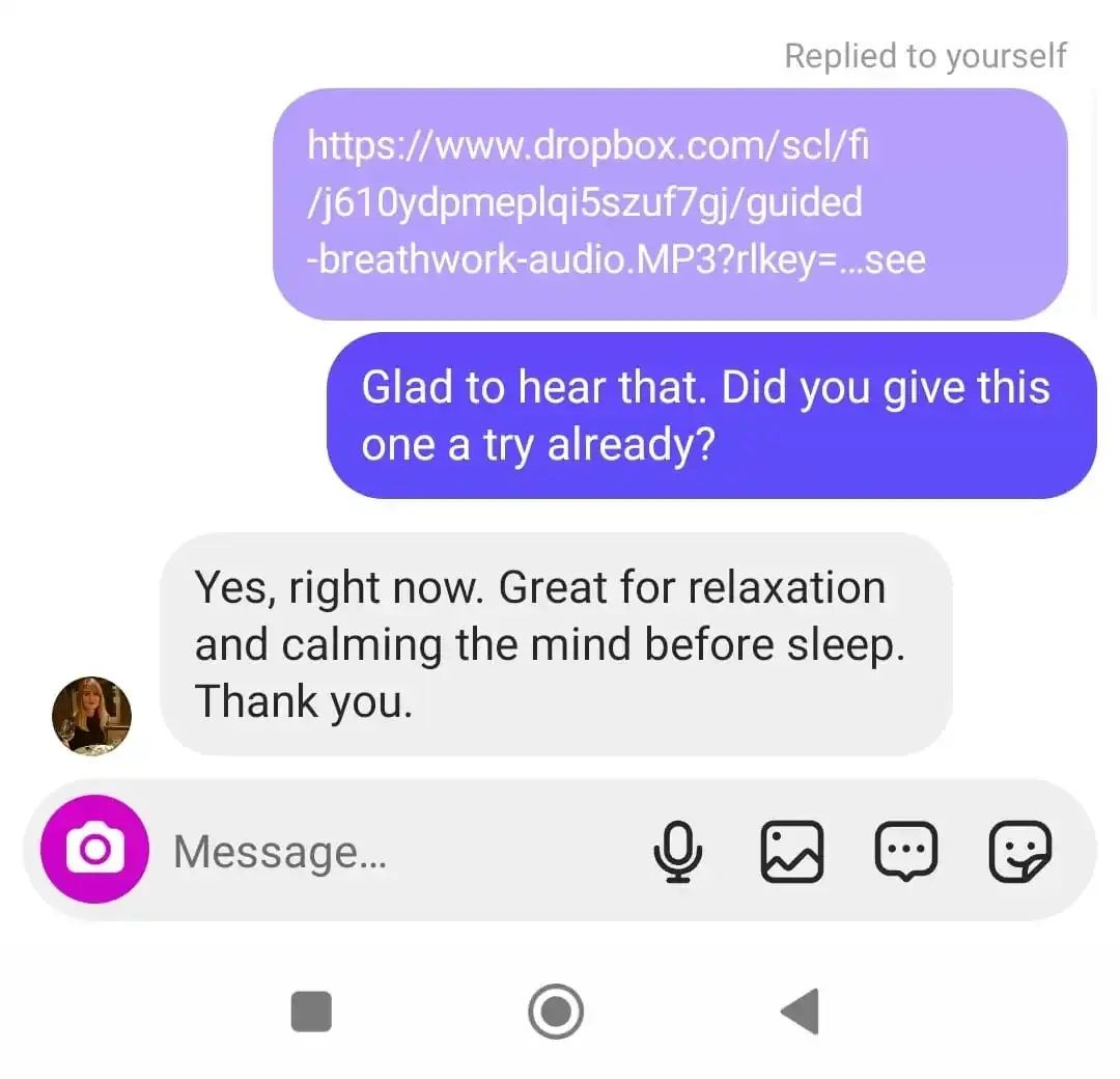 Testimonial screenshot 1